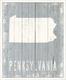 Pennsylvania on Blue Wood