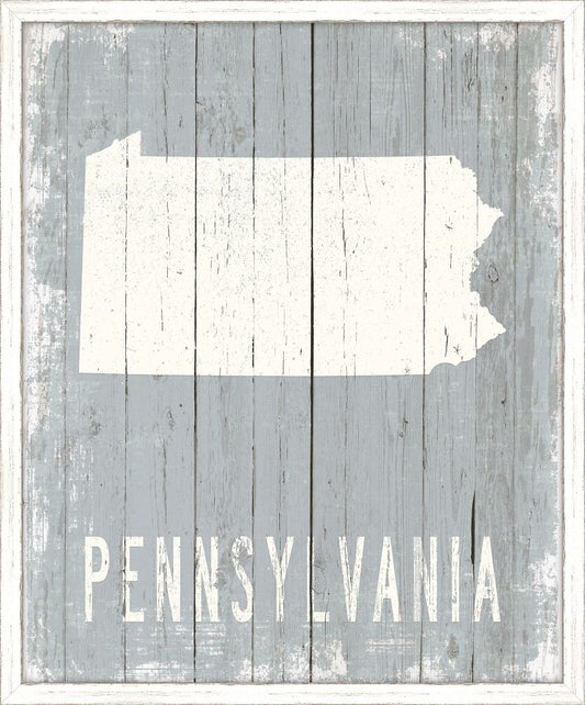 Pennsylvania on Blue Wood
