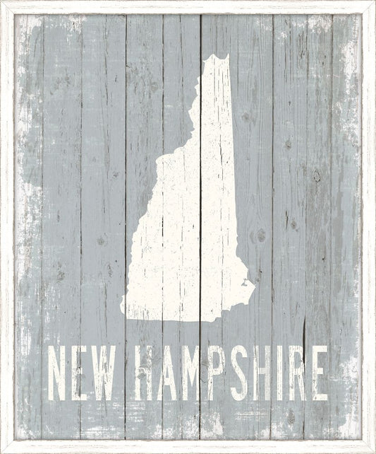 New Hampshire on Blue Wood