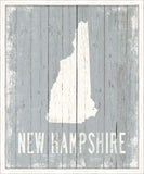 New Hampshire on Blue Wood