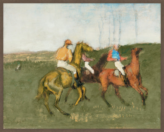 Jockeys & Racehorses,Edgar Degas 1885