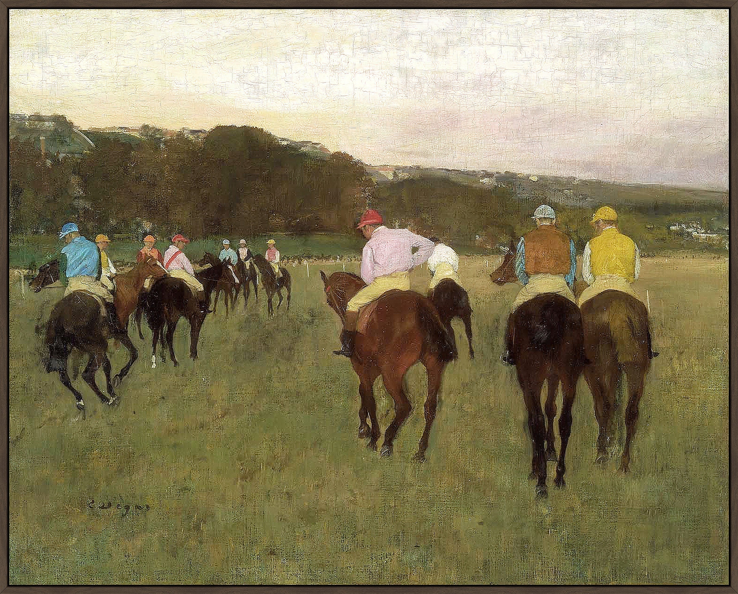Rennpferde in Longchamp (1873-1875) by Edgar Degas on Canvas