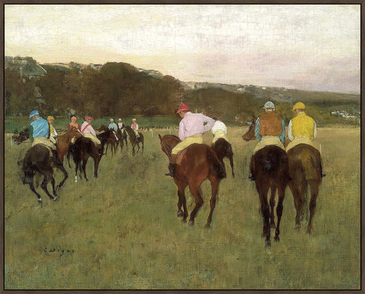 Rennpferde in Longchamp (1873-1875) by Edgar Degas on Canvas