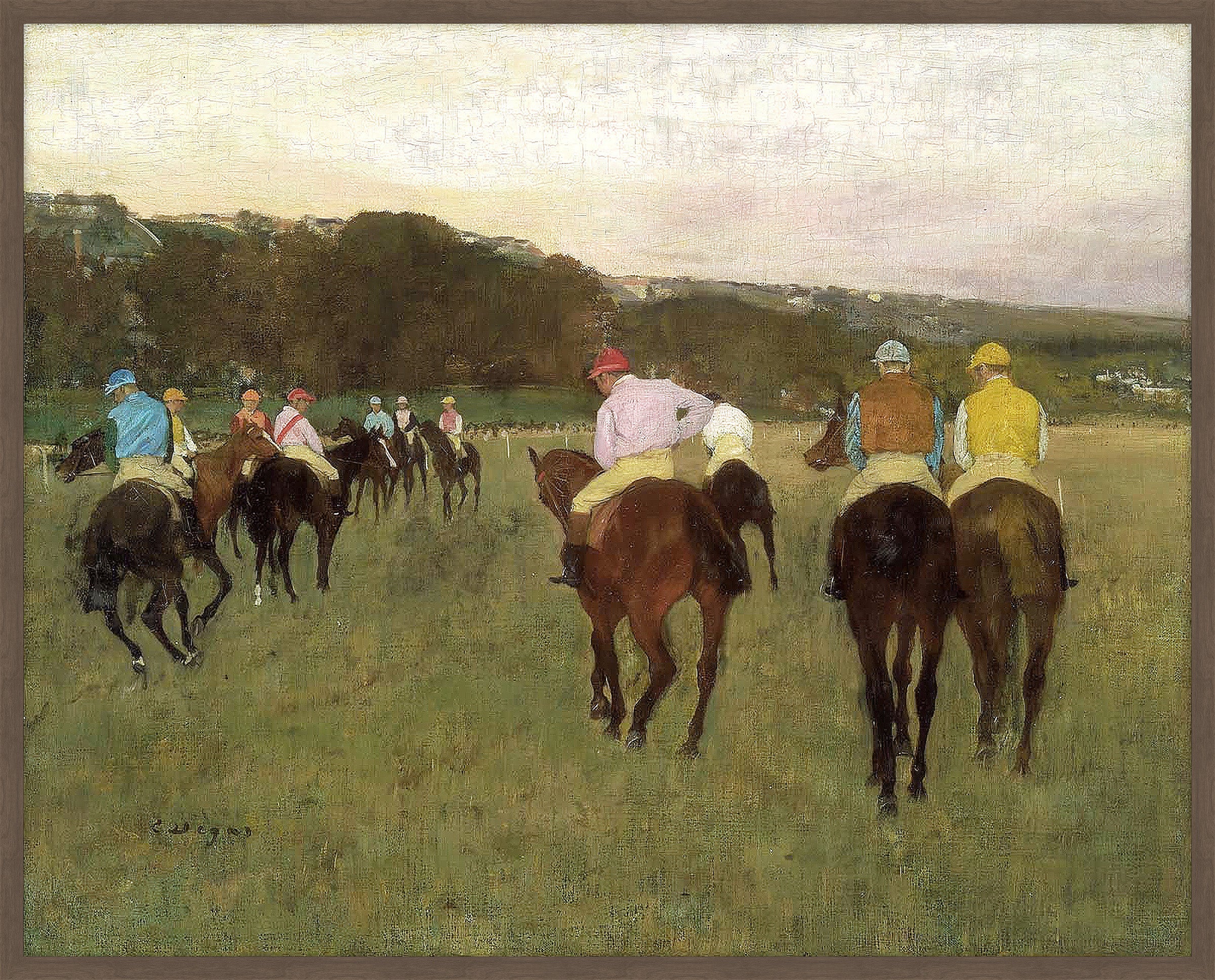 Rennpferde in Longchamp (1873-1875) by Edgar Degas