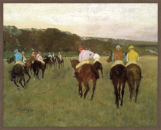 Rennpferde in Longchamp (1873-1875) by Edgar Degas