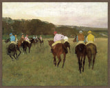 Rennpferde in Longchamp (1873-1875) by Edgar Degas