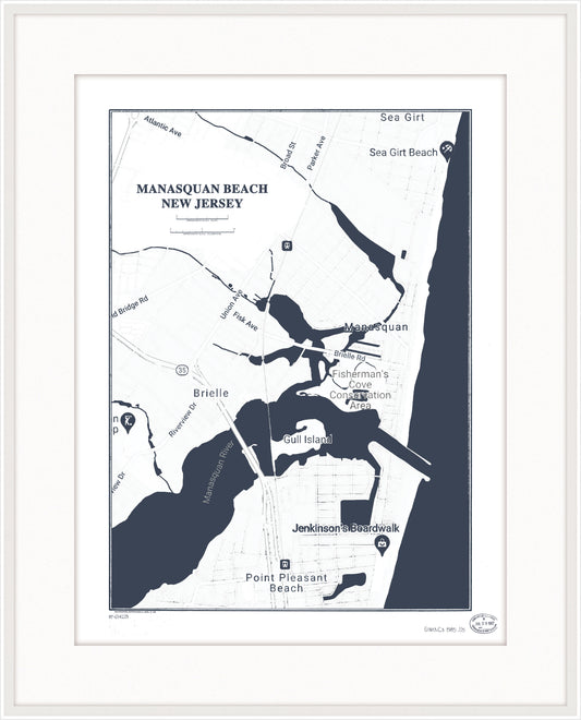Map of Manasquan Beach New Jersey
