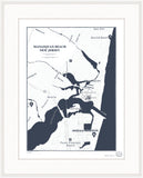 Map of Manasquan Beach New Jersey