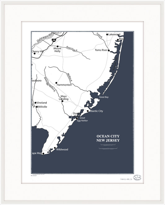 Map of Ocean City New Jersey