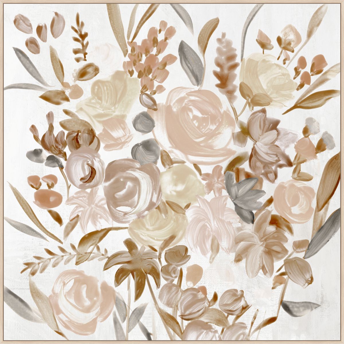 Muted Blossoms On Canvas