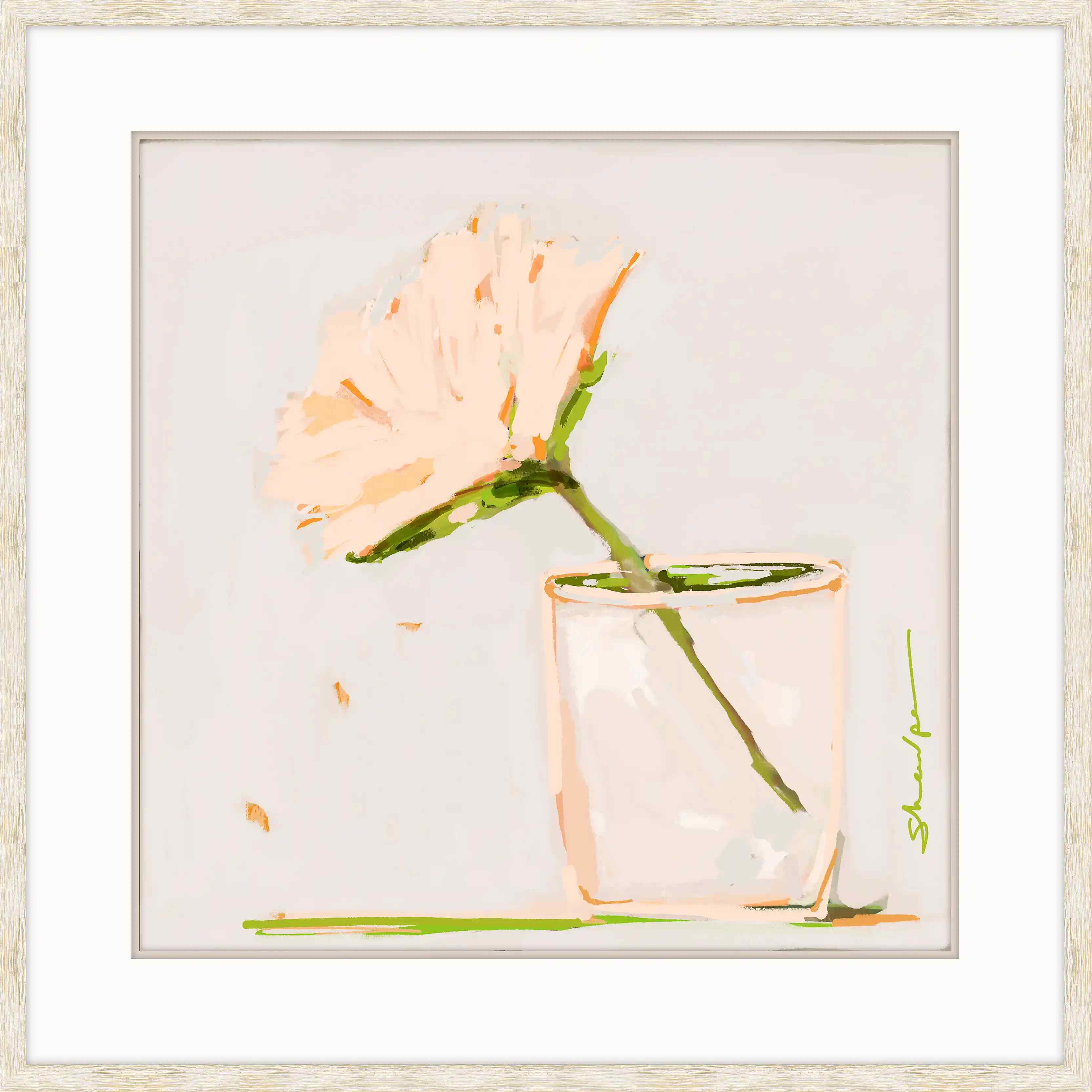 Fower In A Jar On Warm Beige