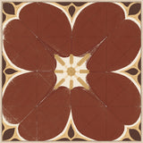 Bloemvorm in Burnt Sienna on Canvas