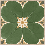 Bloemvorm in Emerald on Canvas