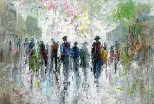 Daytime On Main Street Boxed Canvas