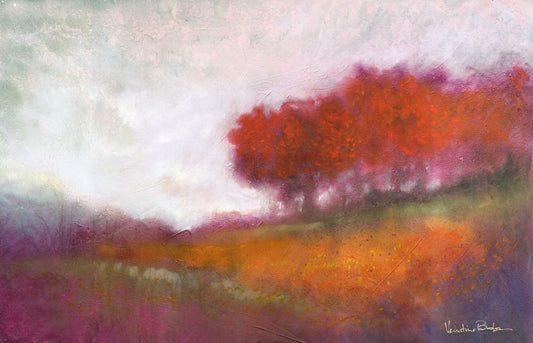 Crimson Horizon Boxed Canvas