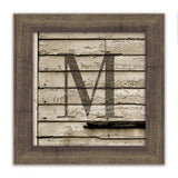 Distressed Wood Monogram  11x11