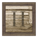 Distressed Wood Monogram  15x15