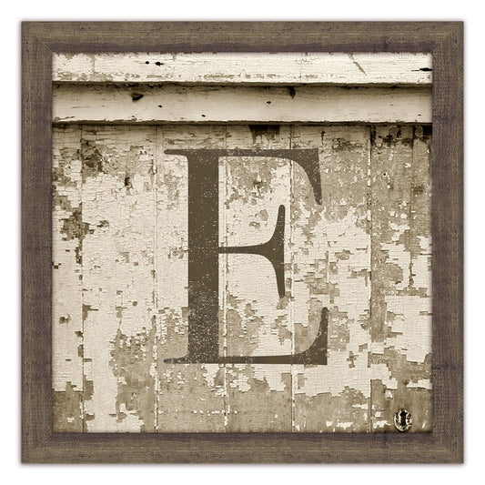 Distressed Wood Monogram  21x21