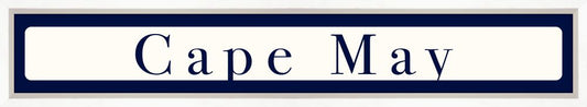 Cape May Sign - Navy