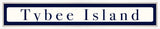 Tybee Island Sign - Navy