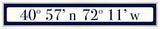 East Hampton Coordinates Sign - Navy