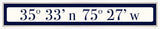 Outer Banks Coordinates Sign - Navy