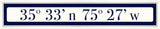 Outer Banks Coordinates Sign - Navy