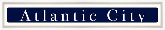 Atlantic City Sign - Navy Reverse