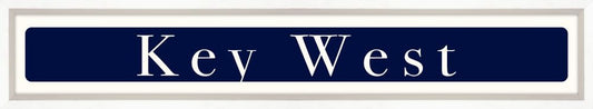 Key West Sign - Navy Reverse