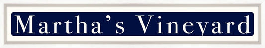 Martha's Vineyard Sign - Navy Reverse