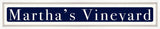 Martha's Vineyard Sign - Navy Reverse