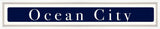 Ocean City Sign - Navy Reverse