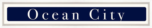 Ocean City Sign - Navy Reverse