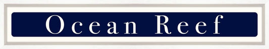 Ocean Reef Sign - Navy Reverse
