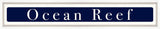 Ocean Reef Sign - Navy Reverse