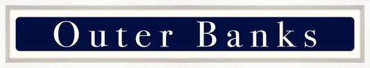 Outer Banks Sign - Navy Reverse