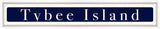 Tybee Island Sign - Navy Reverse