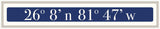 Naples Coordinates - White on Navy (White Stem)