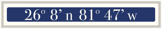 Naples Coordinates - White on Navy (White Stem)