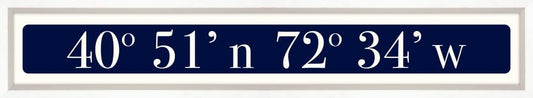 Southampton Coordinates Sign - Navy Reverse