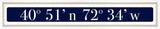 Southampton Coordinates Sign - Navy Reverse