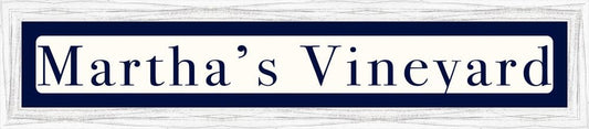 Martha's Vineyard Sign - Navy