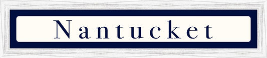 Nantucket - Navy on White (Distressed White)