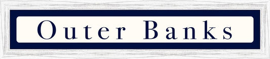 Outer Banks Sign - Navy