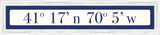 Nantucket Coordinates - Navy on White (Distressed White)