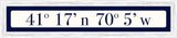 Nantucket Coordinates - Navy on White (Distressed White)