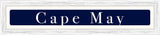 Cape May Coordinates Sign - White