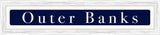 Outer Banks Coordinates Sign - White