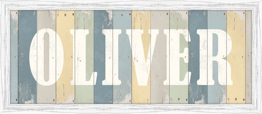 Oliver - Blue Multi Sign