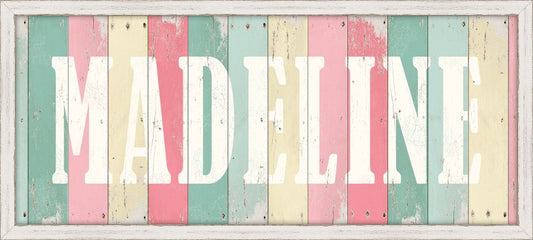 Madeline - Pink Multi Sign Small